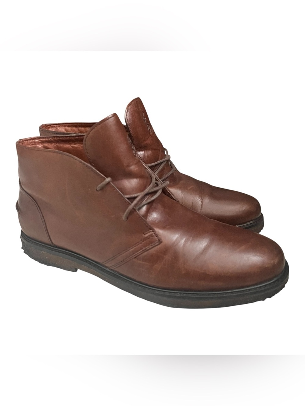 Polo Ralph Lauren Brown Leather Chukka Boots Mens Marlow Size 10.5D
